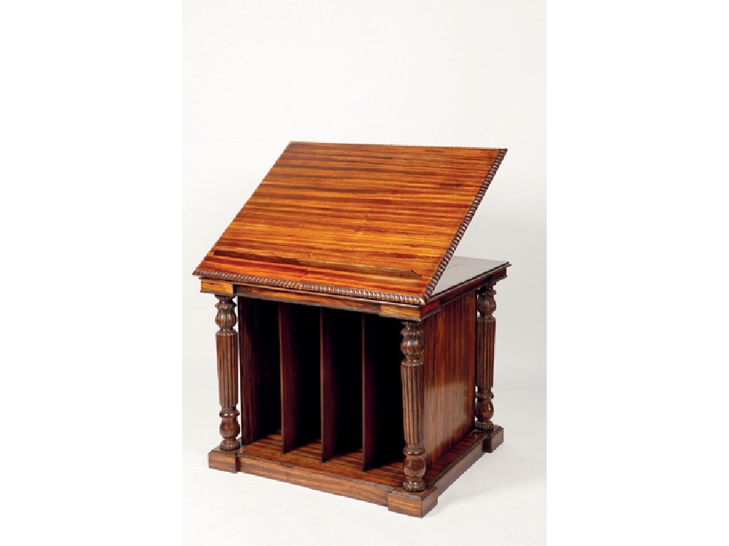 Appraisal: A REGENCY STYLE ROSEWOOD VENEERED ARCHITECTS TABLE in the manner