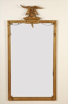 Appraisal: Federal-Style Giltwood Wall Mirror x in