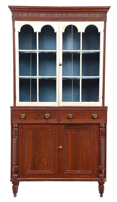 Appraisal: American Sheraton Hackensack Press Cupboard attributed to Bergen County New