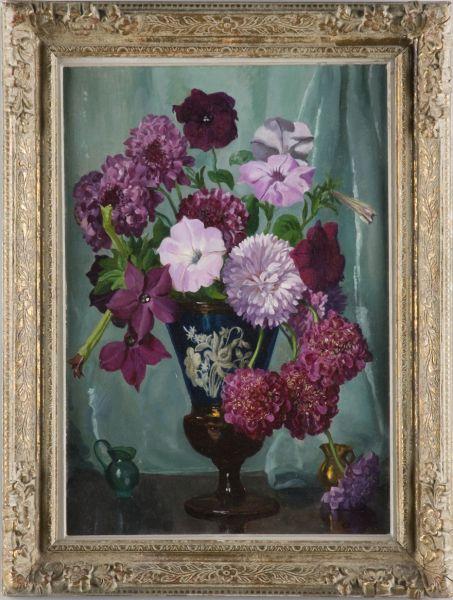 Appraisal: George Nelson CT - The Luster Vase oil on canvasboard