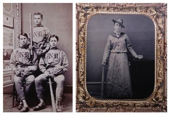 Appraisal: TWO PRINTS OF BASEBALL TINTYPES th century First depicts a