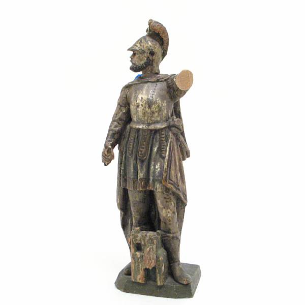 Appraisal: An Italian Baroque carved and polychrome wood figure of a