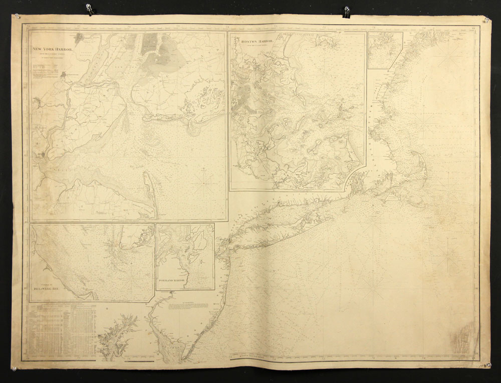 Appraisal: - Engraved Map of New York Harbor Engraved map of