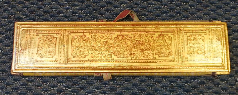 Appraisal: Burmese Gilt Decorated Kammavaca Seven Page Manuscript and Two End