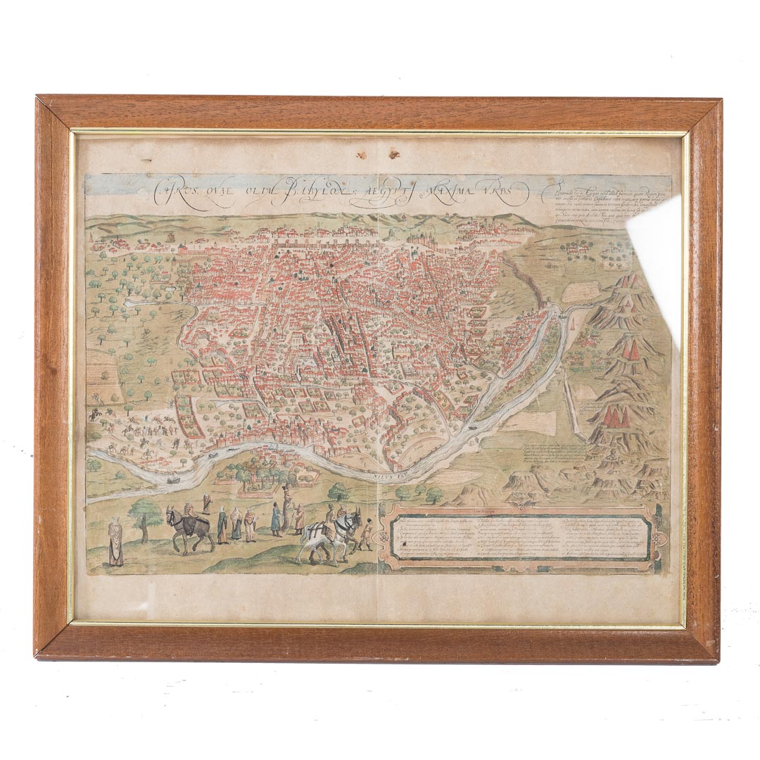 Appraisal: Braun Hogenberg Birdseye View of Cairo Braun Hogenberg Cairus quae