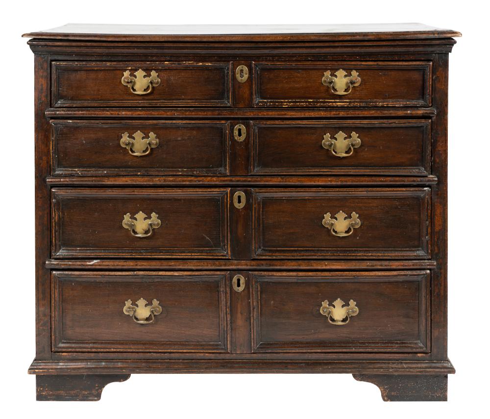 Appraisal: WILLIAM MARY WALNUT CHEST OF DRAWERSwith later elements the rectangular