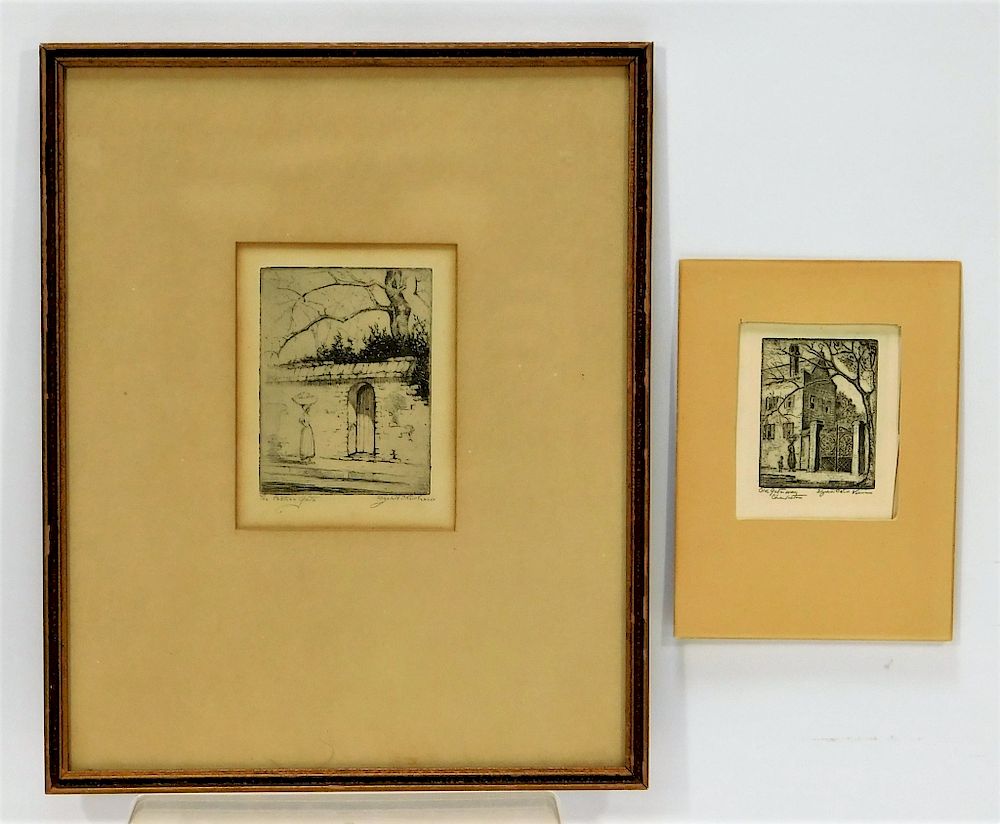 Appraisal: PR Elizabeth O'Neill Verner Landscape Etchings PR Elizabeth O'Neill Verner