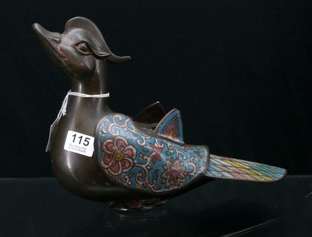 Appraisal: A Chinese cloisonne incense burner in the form of an