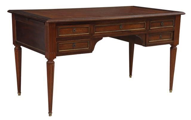 Appraisal: French Louis XVI style mahogany writing desk early th c