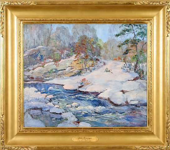 Appraisal: Bushkill Creek oil on panel x SLR J E Berninger