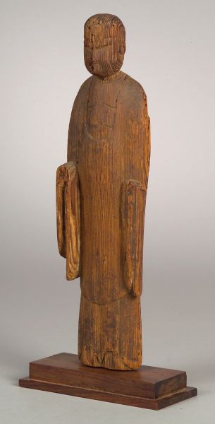 Appraisal: Cedarwood Figure Japan possibly th century standing figure of Buddha