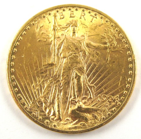 Appraisal: U S TWENTY DOLLAR GOLD COIN St Gaudens type -P