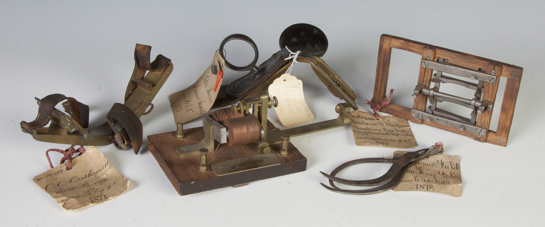 Appraisal: Group of Five Various Patent Models Cortland C Cshman George