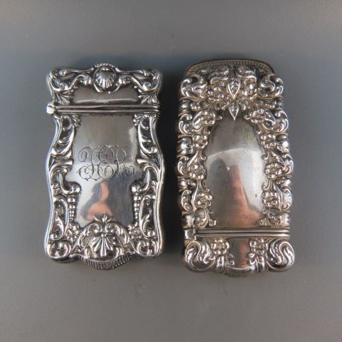 Appraisal: Sterling Silver Match Safes ornate