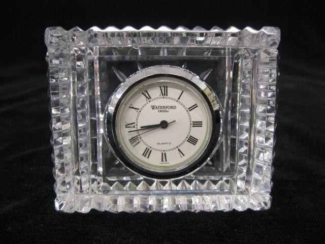 Appraisal: Waterford Cut Crystal Desk Clock x excellent