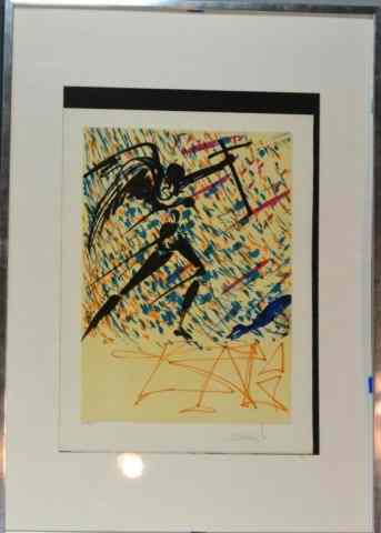 Appraisal: SALVADOR DALI SIGNED LITHOGRAPH XXXIX-CCLPencil signed litho image possibly of