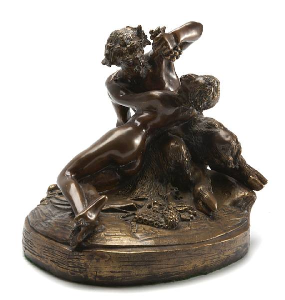 Appraisal: A bronze figure of Bacchus inscribed Clodion height in