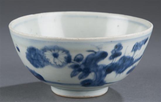 Appraisal: Chinese blue and white porcelain incense bowl th century Blue