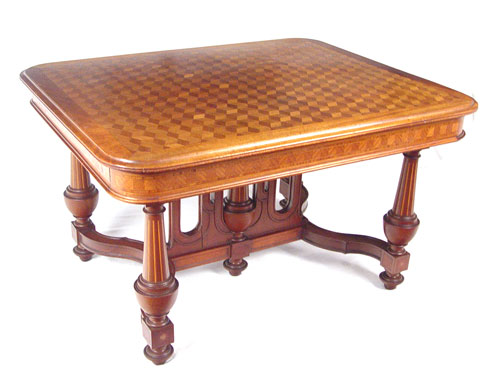 Appraisal: FRENCH PARQUETRY INLAY DINING OR CENTER TABLE Good all over