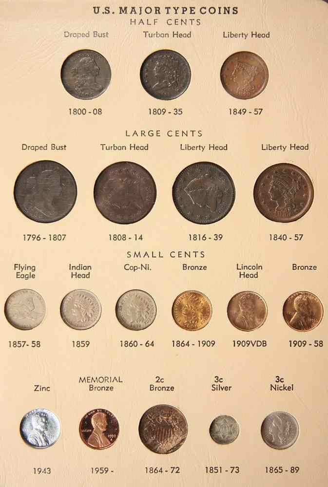 Appraisal: COIN SET - piece U S type coin set many