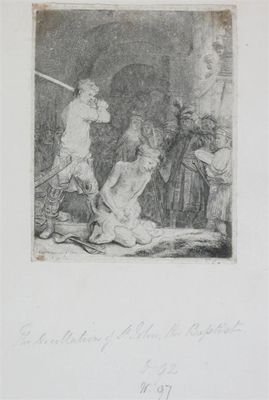 Appraisal: Rembrandt Harmensz Van Rijn The Beheading of St John the