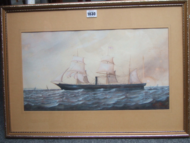 Appraisal: Anthony Skuse th th century A steam and sailing ship