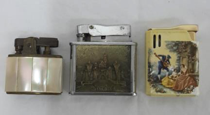 Appraisal: Vintage Collectible Cigarette Lighters Includes CMC Continental Mother of Pearl