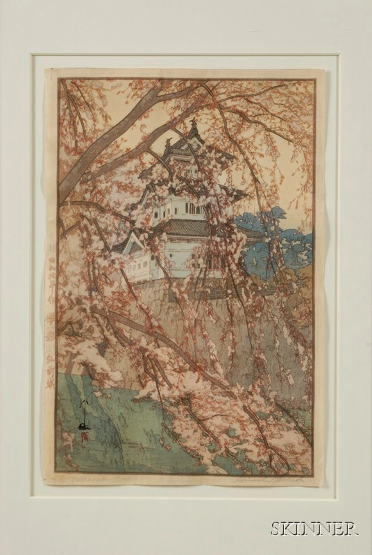 Appraisal: Yoshida Hiroshi Hirosaki Castle signed in pencil and with jizuri