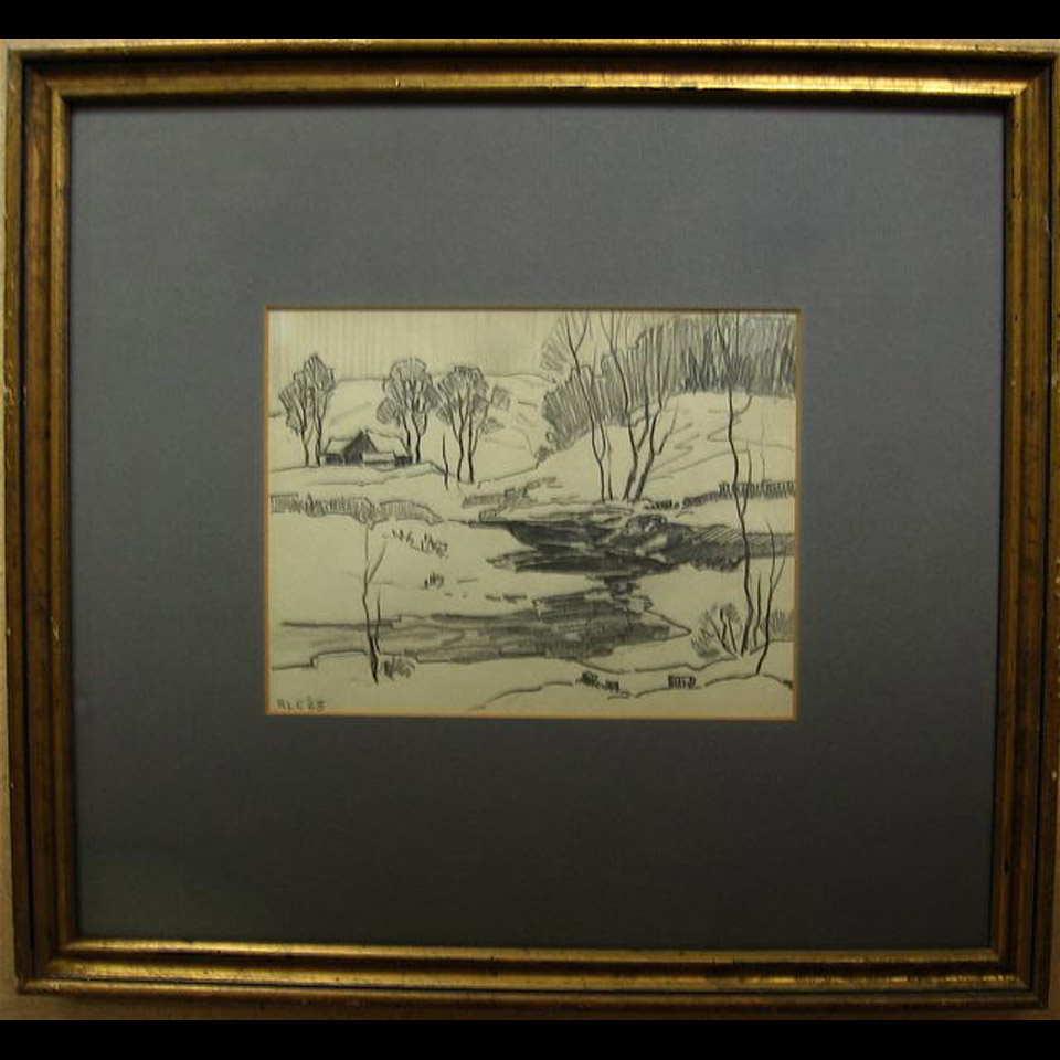 Appraisal: ROBERT LEE CHADWICK - CANADIAN CREEK STUDIES - WINTER PAIR