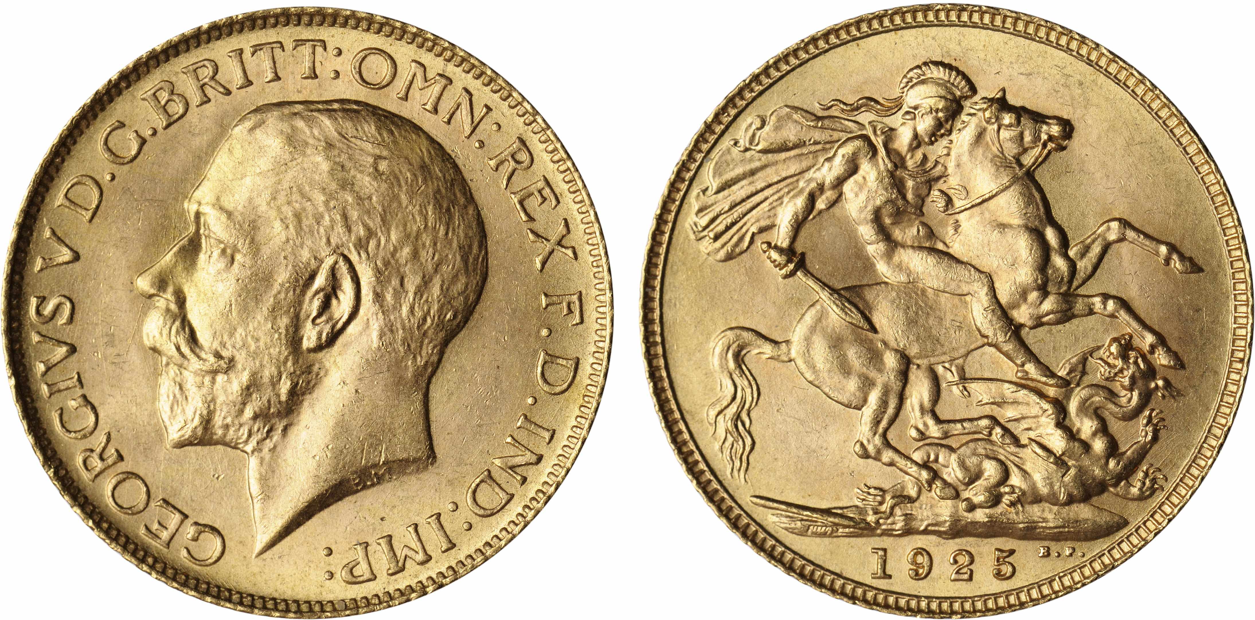 Appraisal: Great Britain George V Sovereign KM- A Brilliant Uncirculated piece