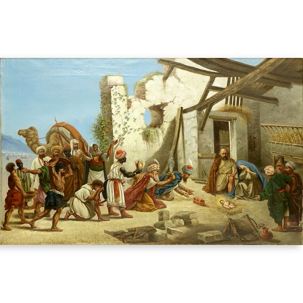 Appraisal: Antique Orientalist School Oil On Canvas Antique Orientalist School Oil