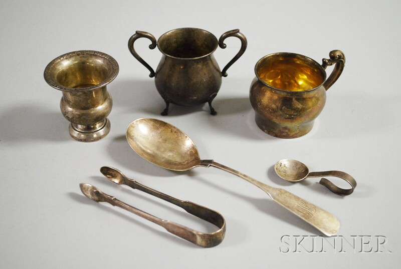 Appraisal: Group of Small Silver Articles a Gorham sterling serving spoon