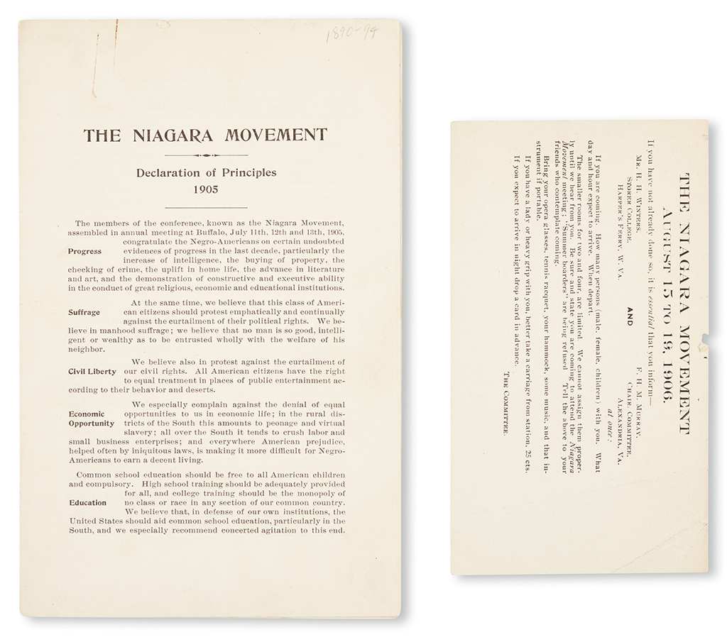 Appraisal: CIVIL RIGHTS DU BOIS W E B The Niagara Movement