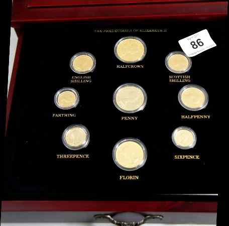 Appraisal: A cased solid silver proof set coins London Mint office