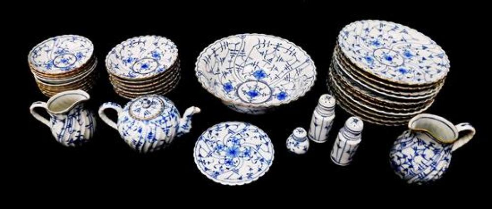 Appraisal: CHINA Royal Tettau Chateau Blue serving and dinner ware thirty-five