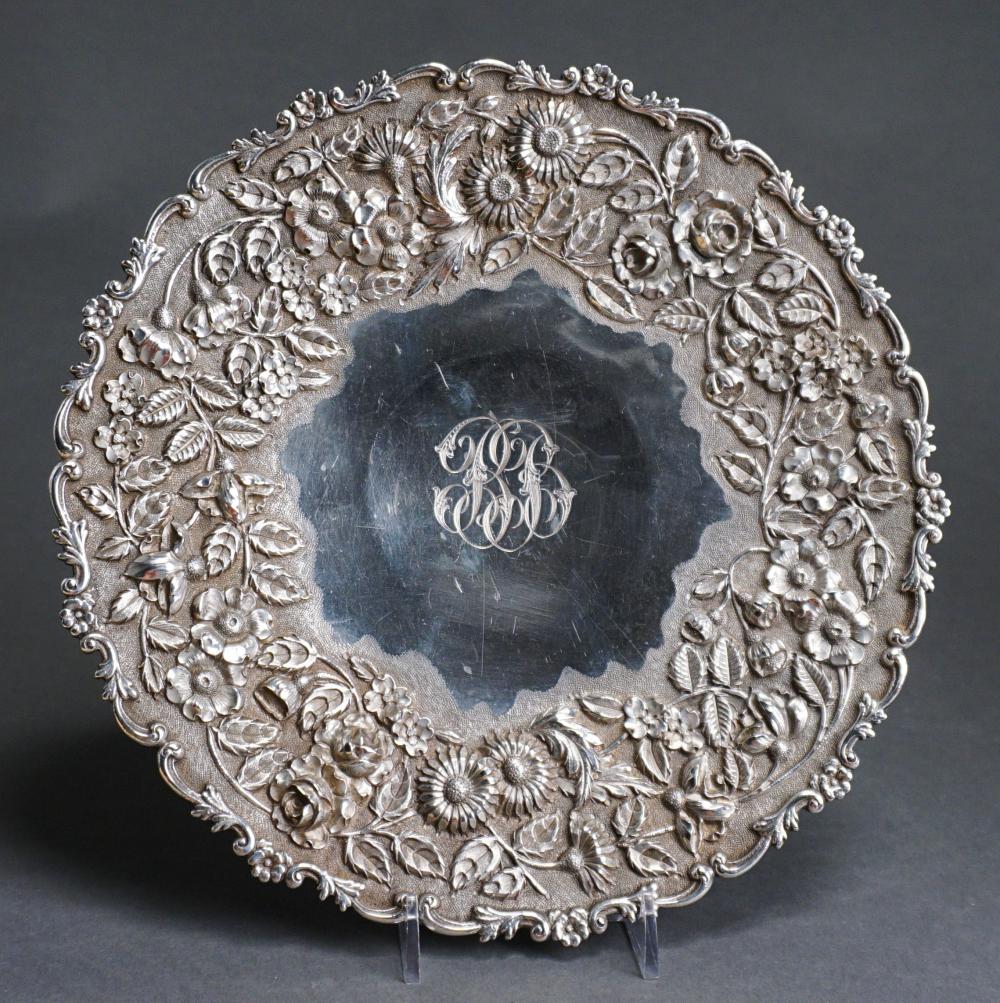 Appraisal: Schofield Sterling Silver Repousse Cake Plate ozt