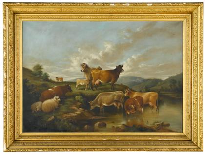 Appraisal: Susan C Waters - cows at a stream