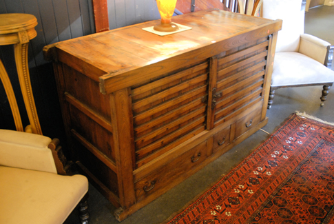 Appraisal: TANSU WITH THREE DRAWERS AND SLIDING DOORS