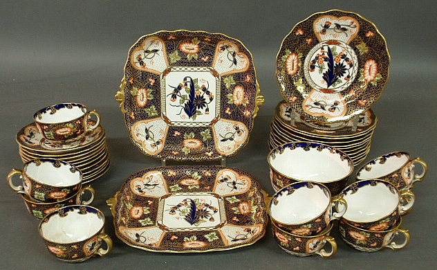 Appraisal: - Set of Royal Crown Derby Gaudy Welsh TI cups