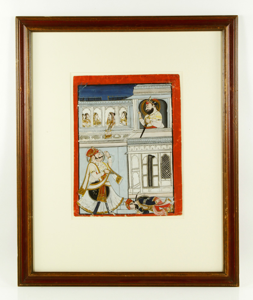 Appraisal: - th C Indian Painting Tempera th century Indian painting