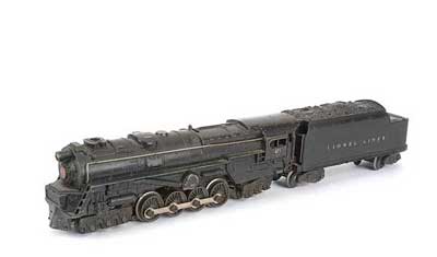 Appraisal: Lionel O Gauge - - Loco and Tender black No