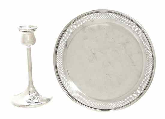 Appraisal: An American Sterling Silver Reticulated Dish Tiffany Co of circular