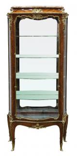 Appraisal: Louis XV style gilt bronze mounted vitrine Louis XV style