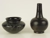 Appraisal: POTTERY - Two pieces of black ware pottery - a