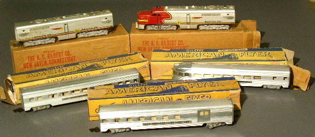 Appraisal: American Flyer Santa Fe passenger set s with original boxes-