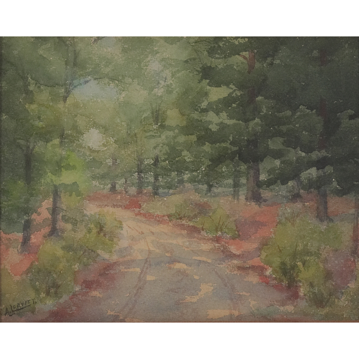 Appraisal: Agnes Leavitt American - ''Country Path '' c watercolor ''