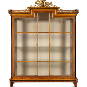 Appraisal: A Baker Neoclassical Style Parcel Gilt Walnut Vitrine Cabinet th