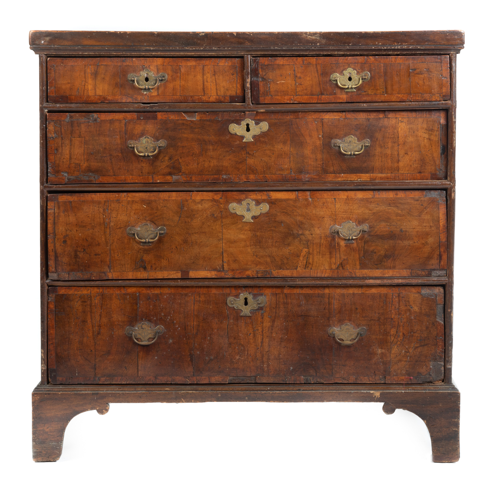 Appraisal: QUEEN ANNE MIXED WOOD CHEST OF DRAWERS First quarter th