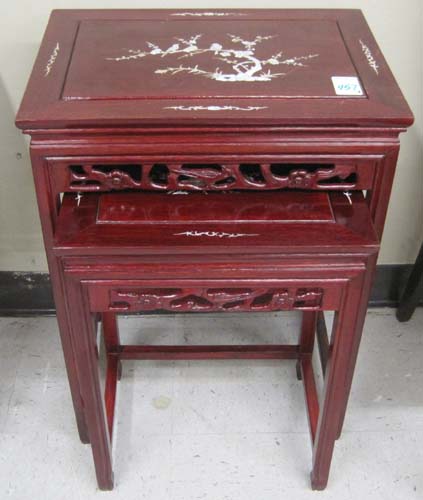 Appraisal: A NESTING SET OF TWO OCCASIONAL TABLES Chinese th century