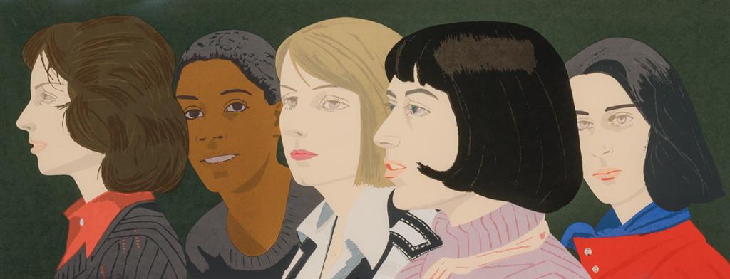 Appraisal: ALEX KATZ American b Five Women color screenprint in color